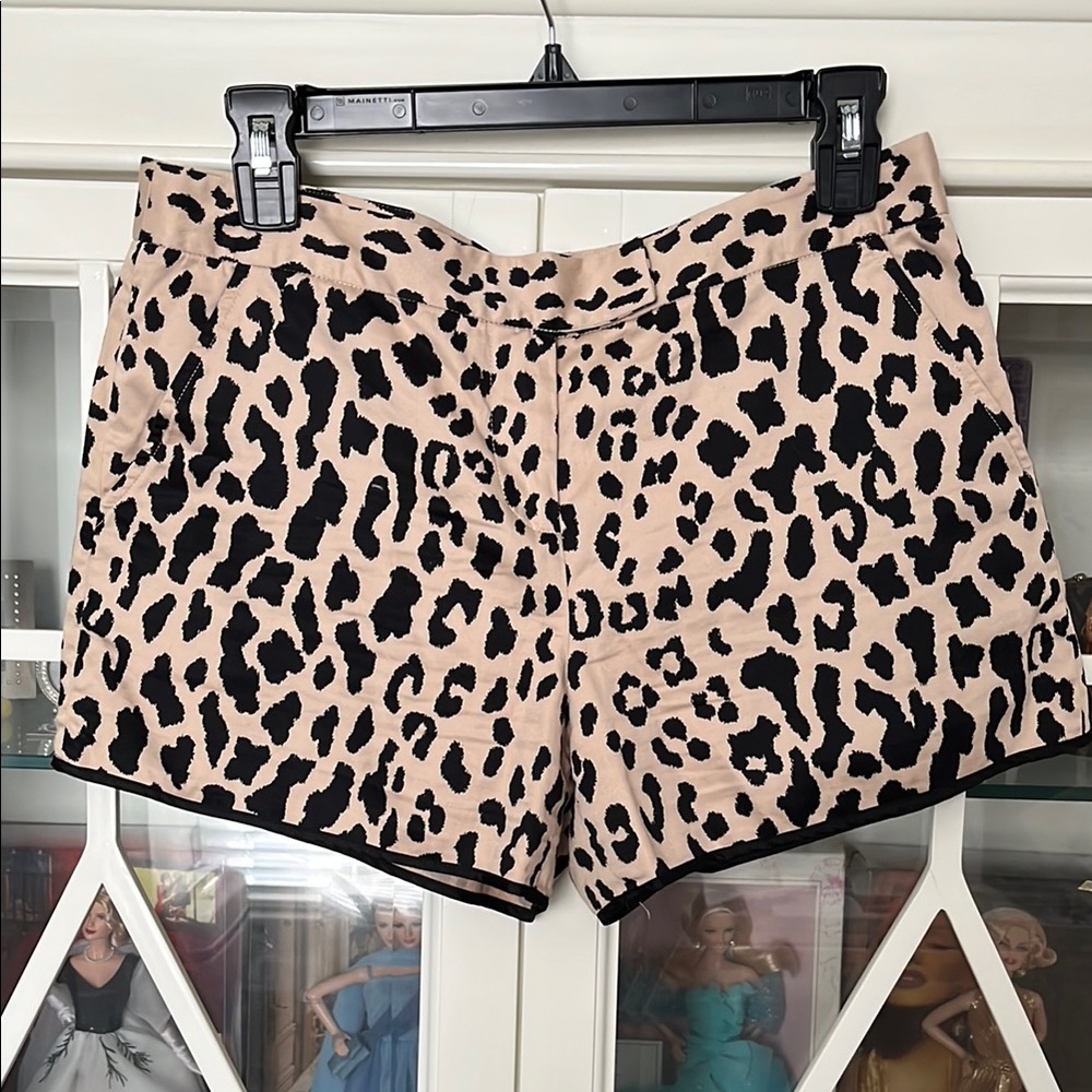 TIBI cheetah print shorts. Size 6.